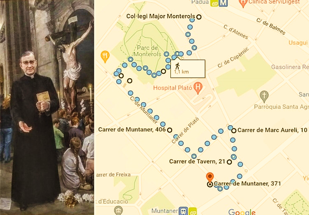 Ruta tras las huellas de san Josemaría en Sarrià y la calle Muntaner